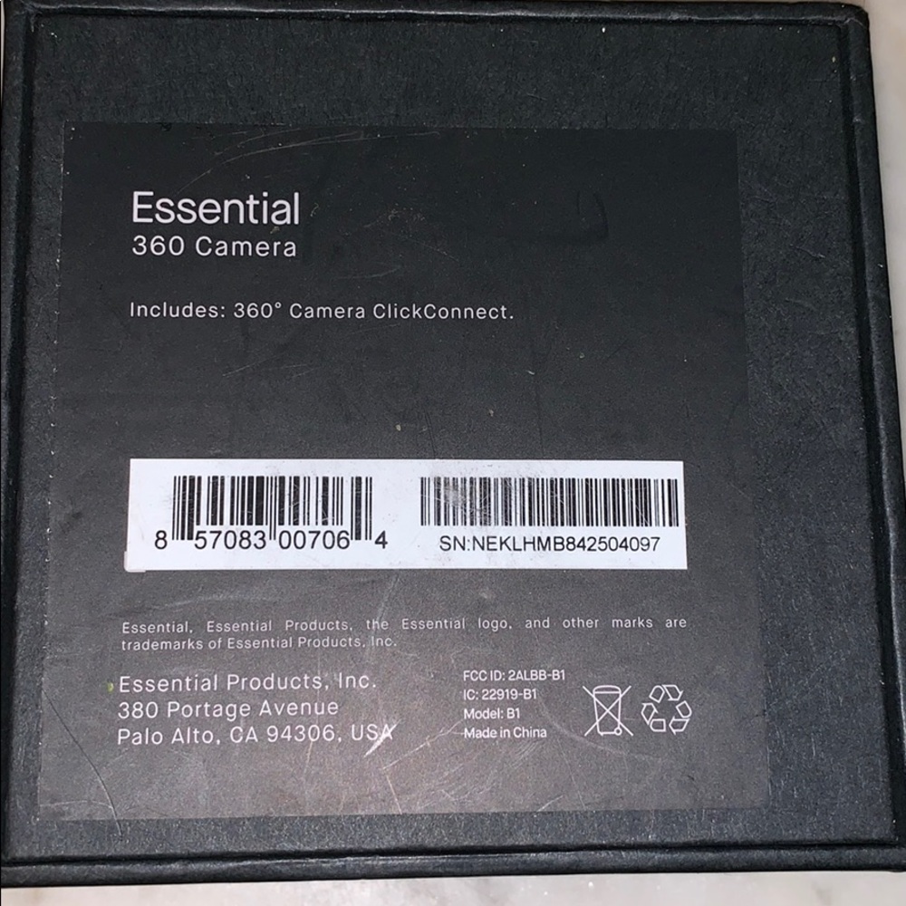Essential 360 camera